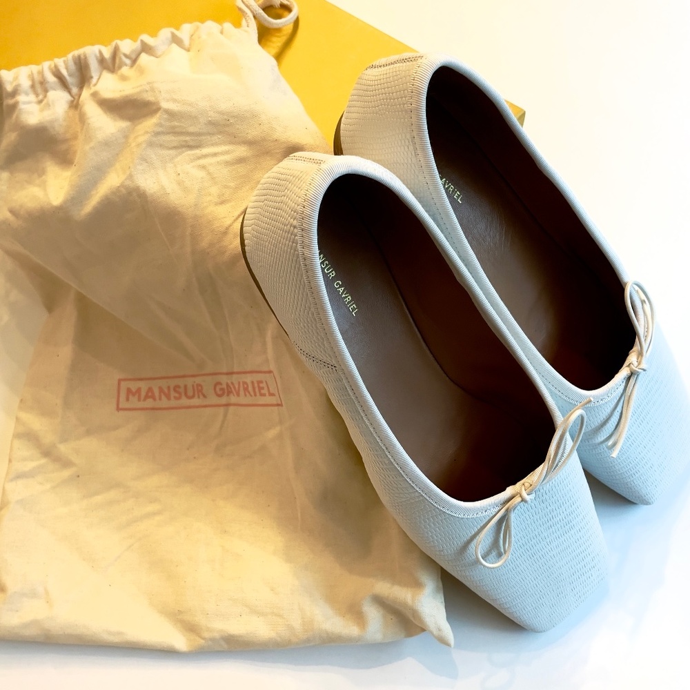 Mansur Gavriel square toed ballerinas